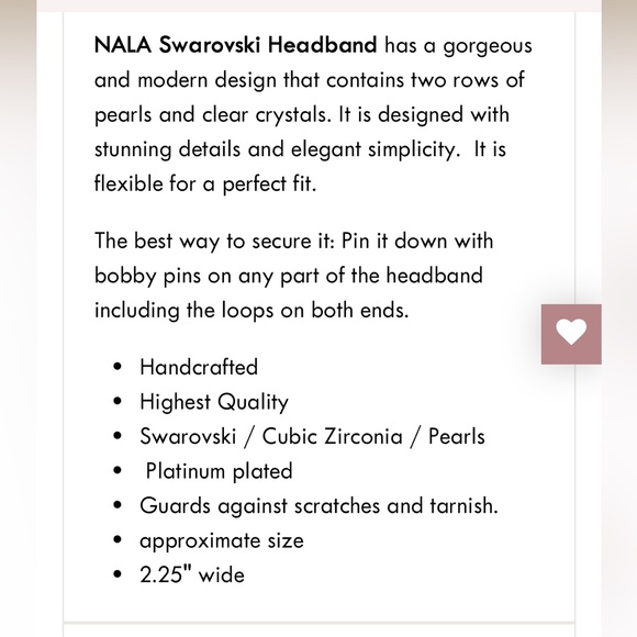 NIB Ellee Couture Boutique Nala Swarovski Headpiece - Picture 5 of 5